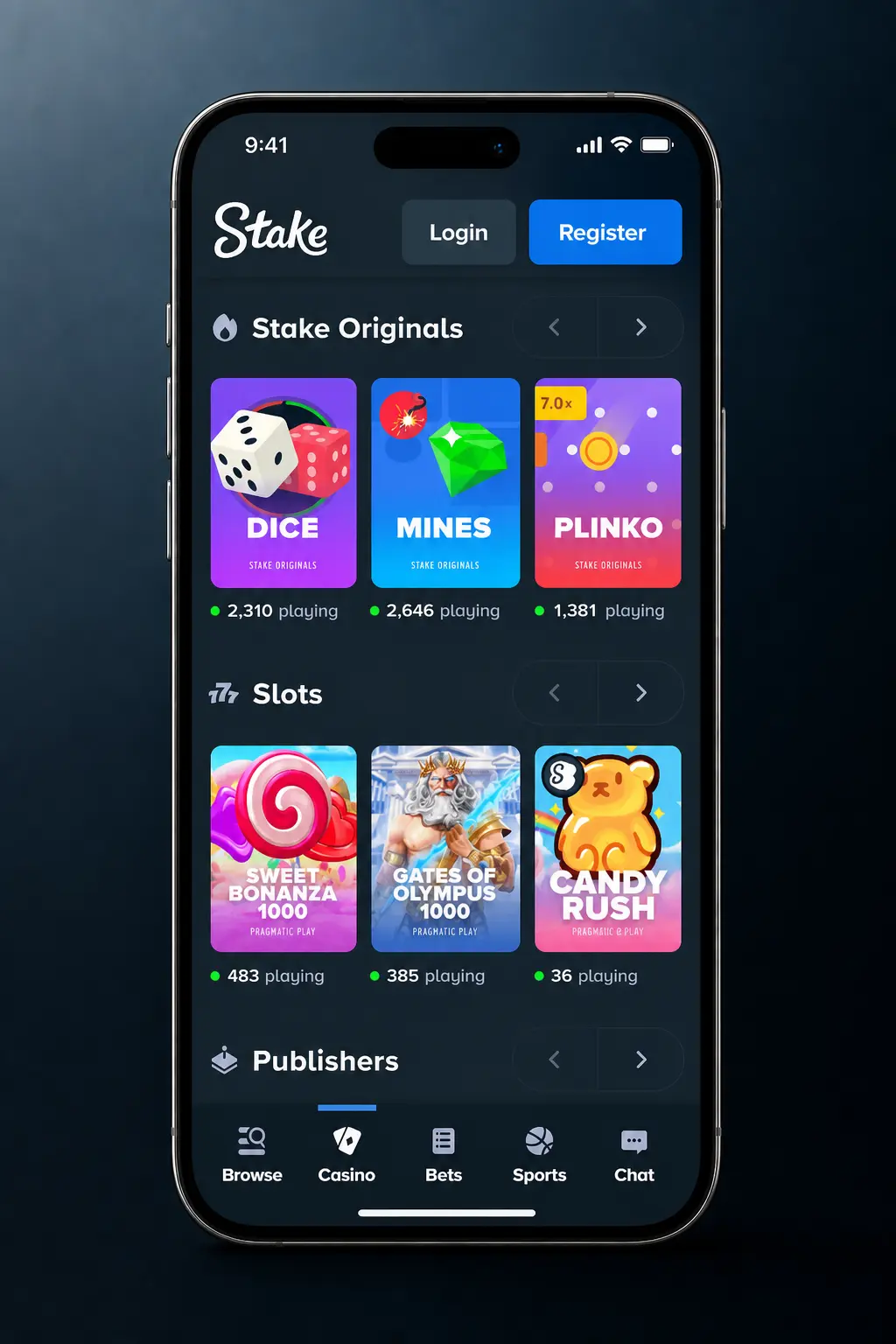 Stake sportsbook tennis betting interface showing match markets, odds selection, and bet slip for Canadian users