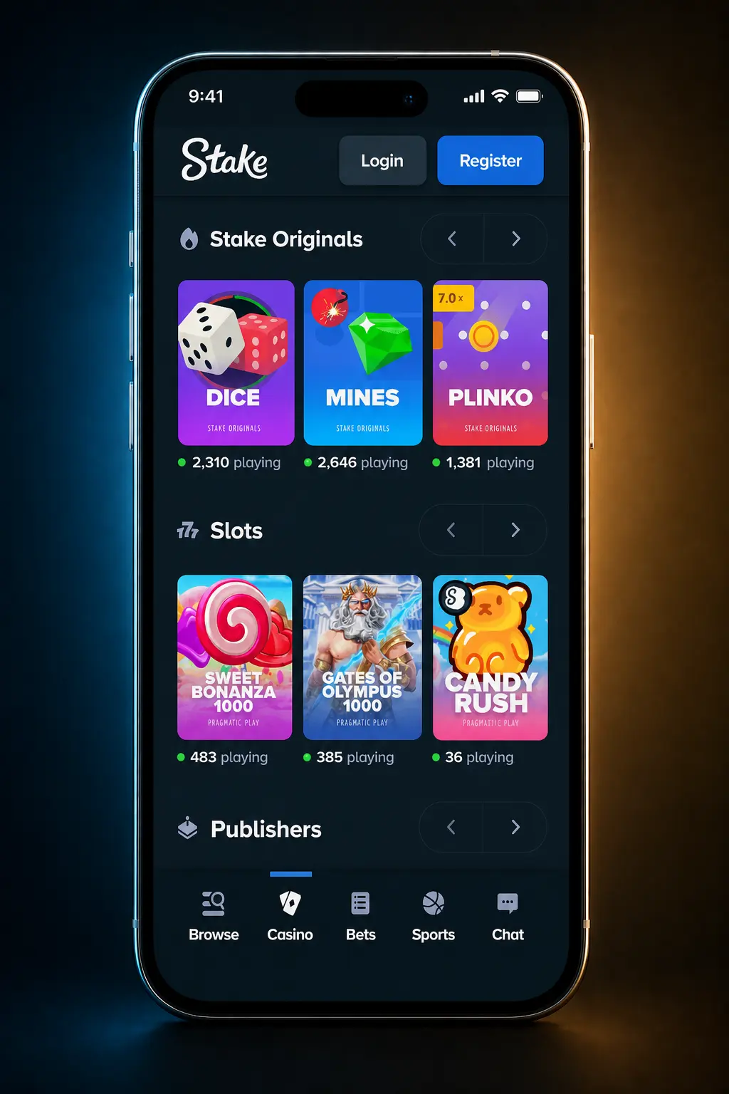 Step-by-step guide on how to play slot games on Stake, from login to depositing and spinning slots