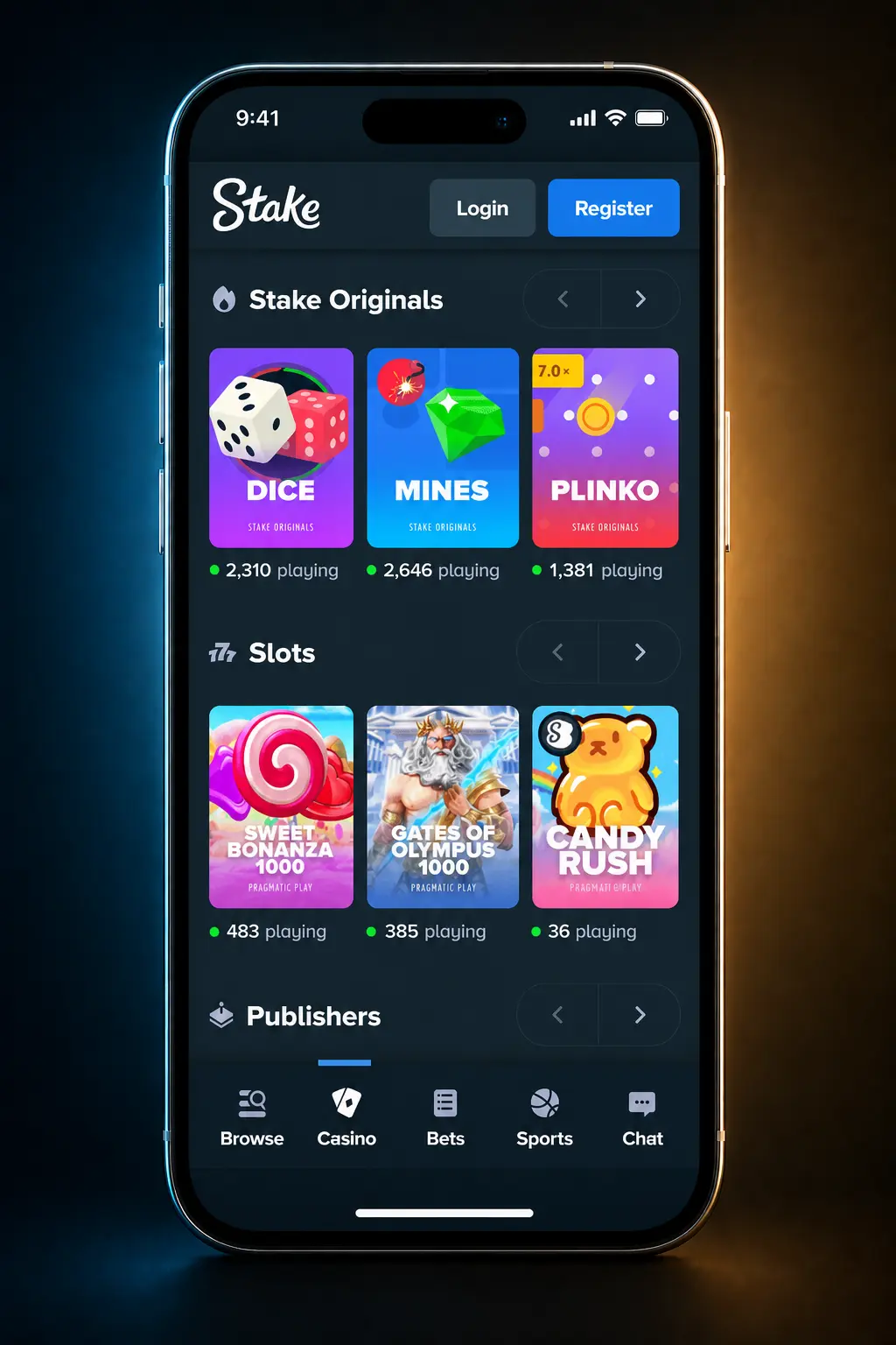 Step-by-step guide on how to play slot games on Stake, from login to spinning reels on 3000+ titles
