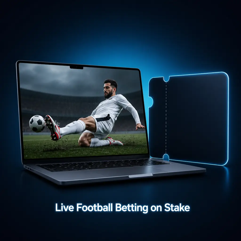 Live football betting on Stake with in-play statistics and match tracker