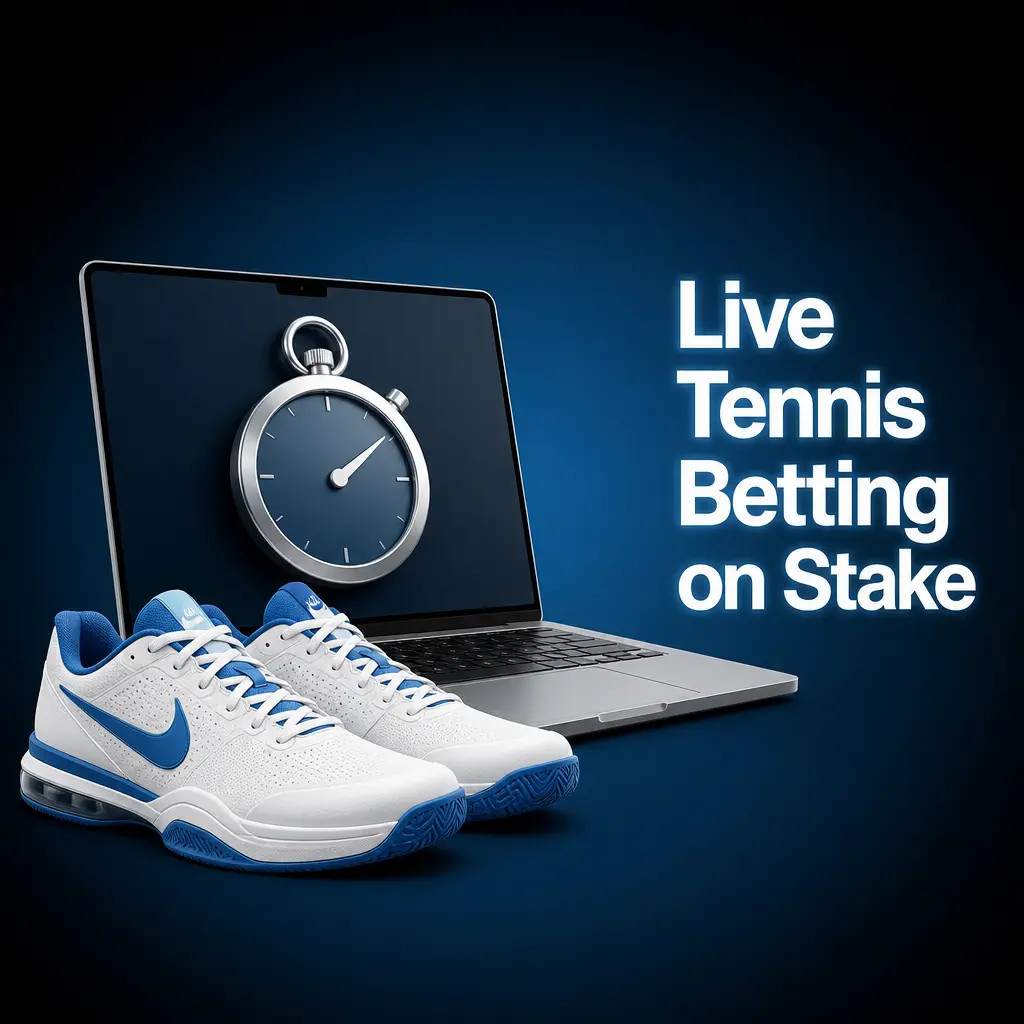 Live tennis betting interface on Stake showing ATP and WTA match odds