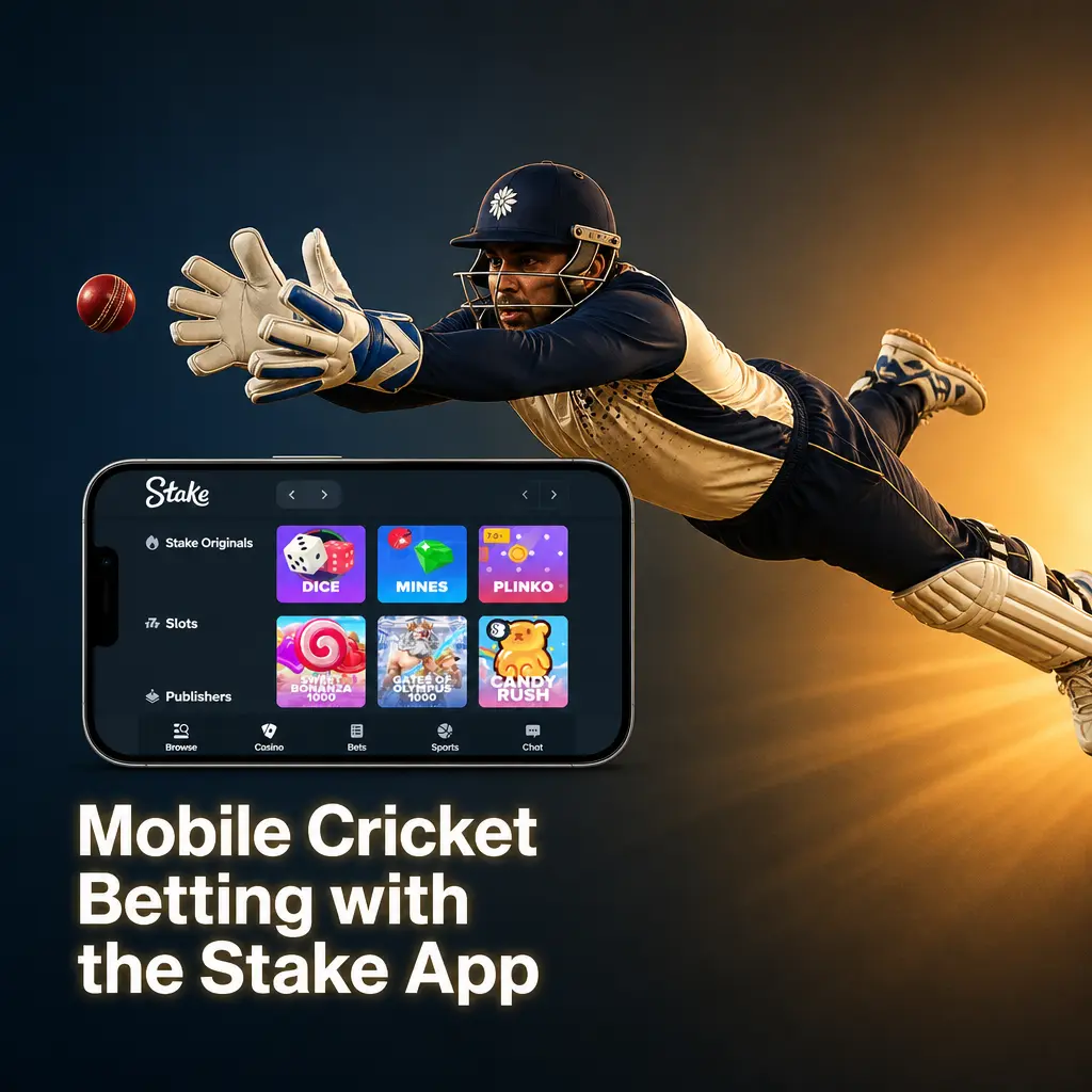 Stake mobile app cricket betting on smartphone
