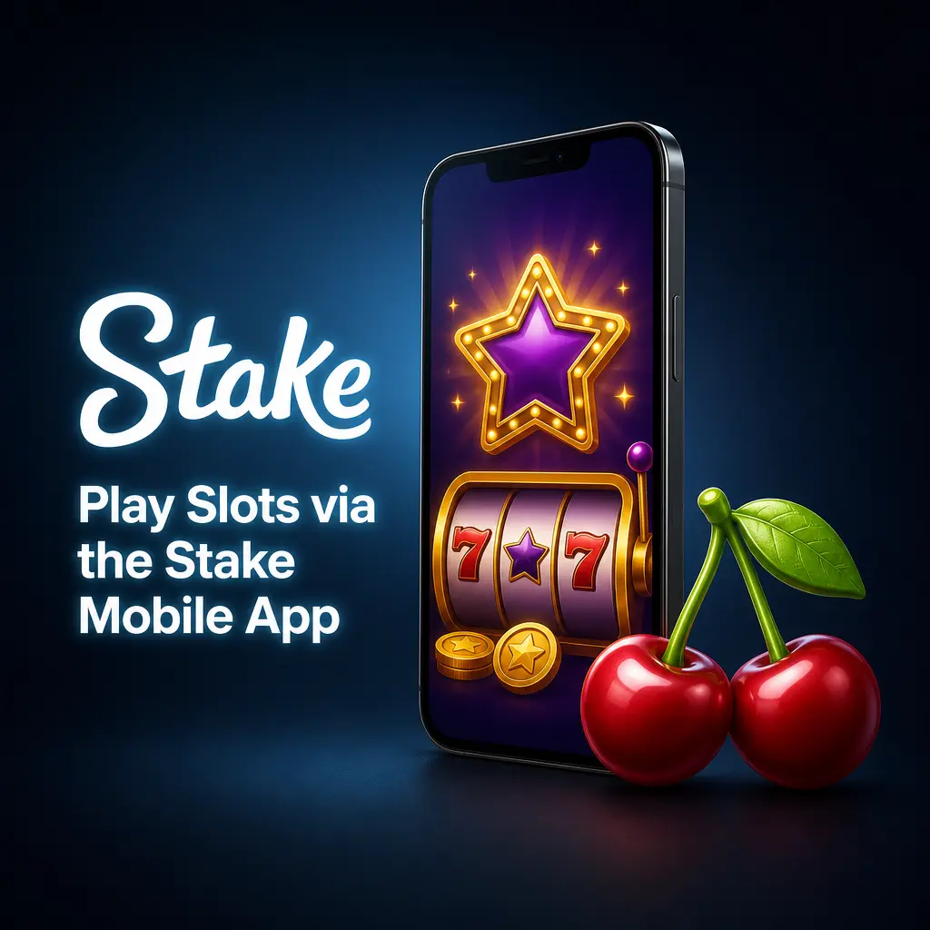 Stake mobile app slots interface on iOS and Android