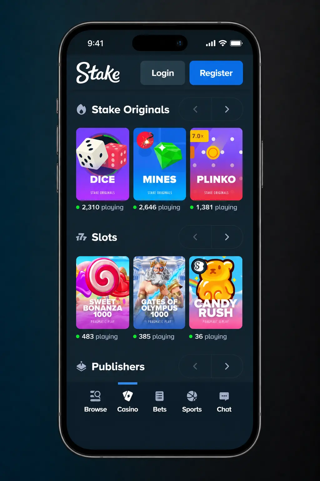 Stake cricket betting registration and deposit steps for Canadian players on desktop screen