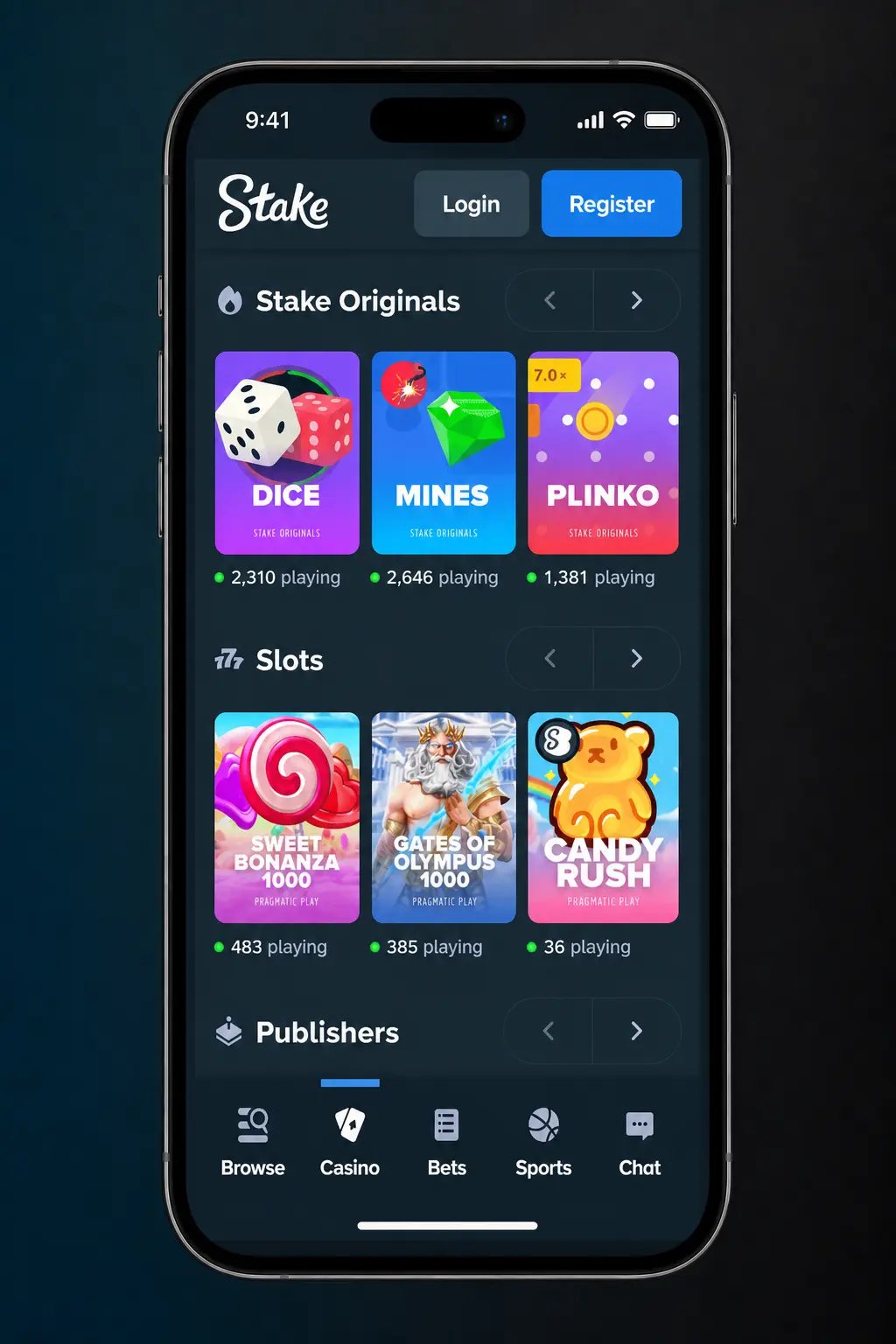 Stake cricket betting registration and deposit steps for Canadian players on desktop screen