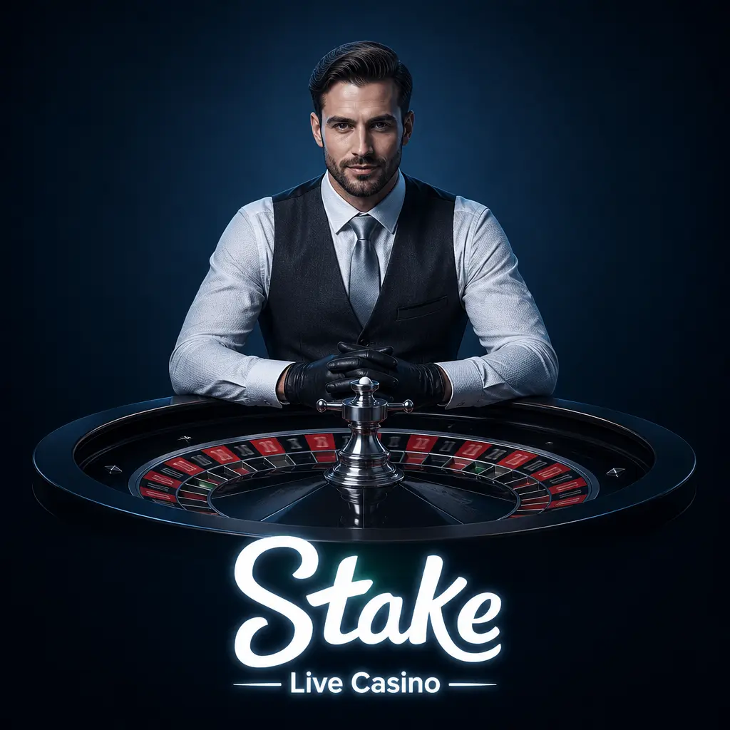 Stake Live Casino dealer table with HD video stream