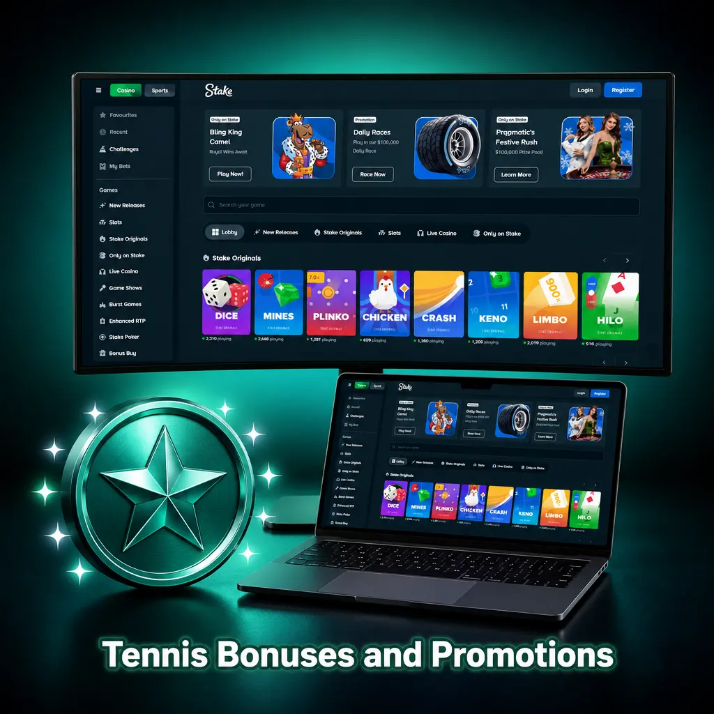 Tennis Bonuses and Promotions at Stake
