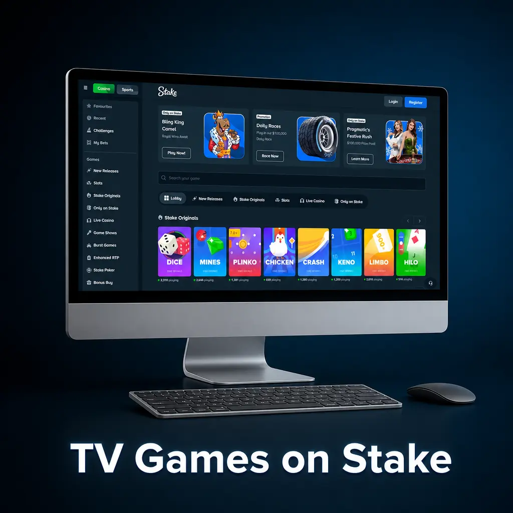 TV Games on Stake - live broadcast entertainment with real-money betting